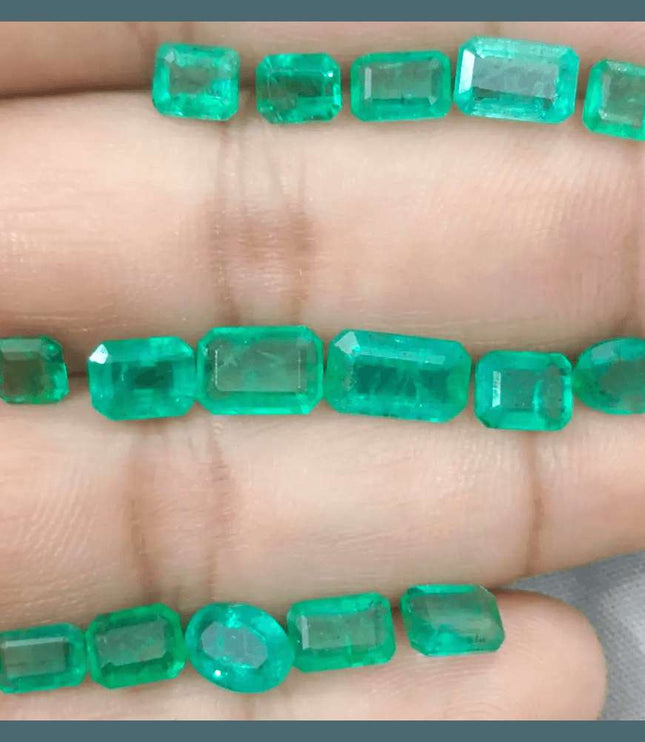 15.47ct Zambian Emerald Parcel, Natural Earth Mined Gemstones - SMSGEMS 