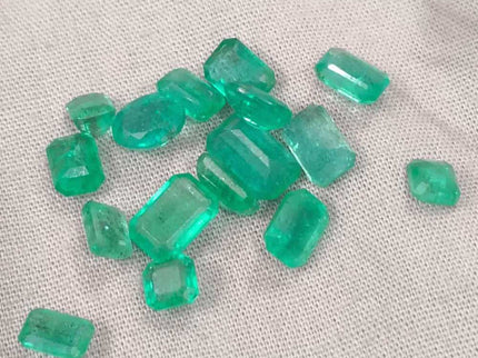 15.47ct Zambian Emerald Parcel, Natural Earth Mined Gemstones - SMSGEMS 