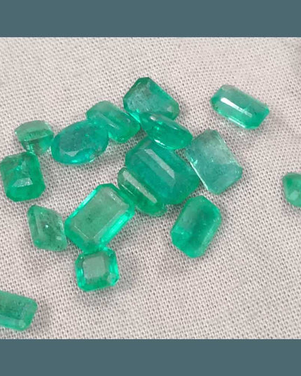 15.47ct Zambian Emerald Parcel, Natural Earth Mined Gemstones - SMSGEMS 