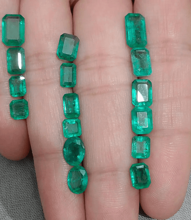 15.48ct Nice Quality Emerald Parcel, 100% Natural Gemstones - SMSGEMS 