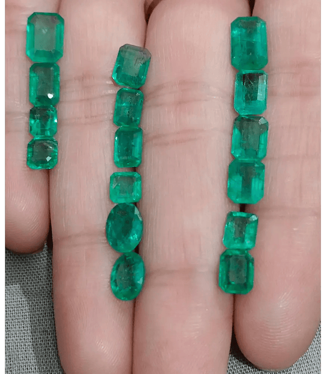15.48ct Nice Quality Emerald Parcel, 100% Natural Gemstones - SMSGEMS 
