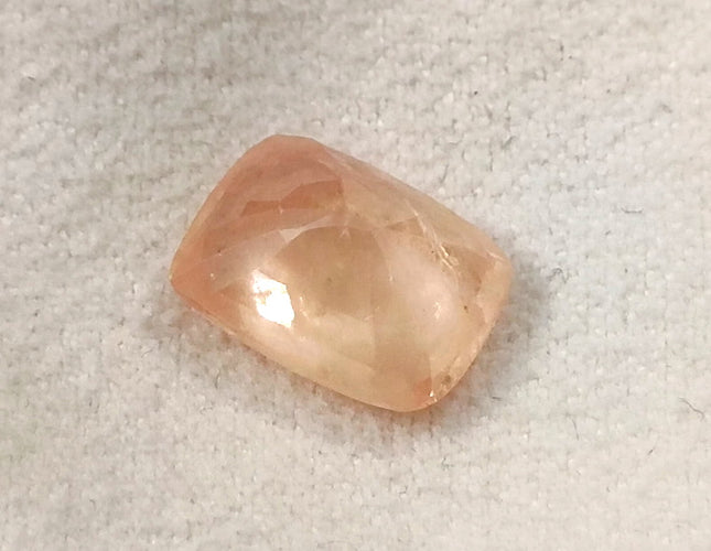 Unheated Padparadscha Sapphire 5.28ct Natural IGI Certified Cushion Cut Pinkish Orange Loose Gemstone