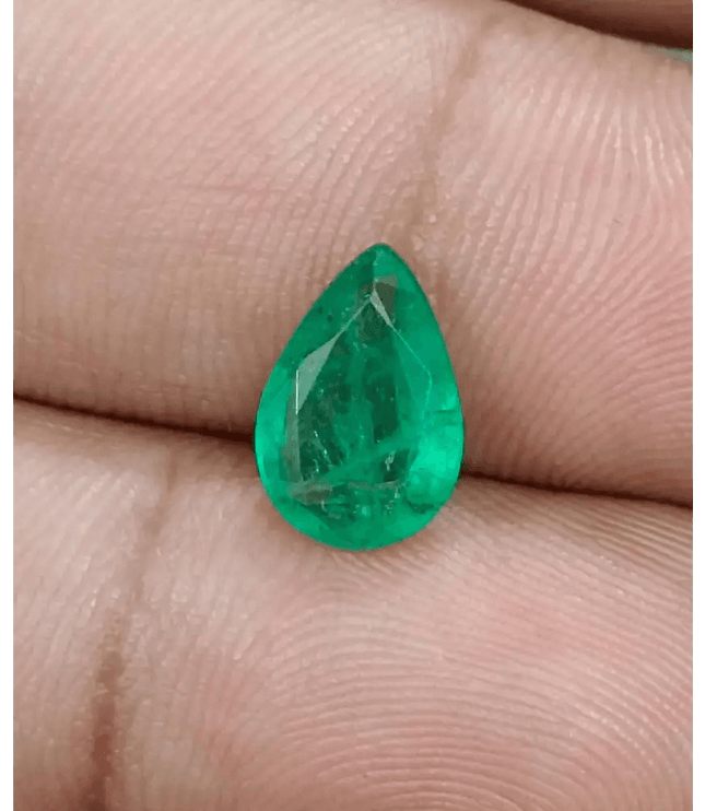 2.01ct Vivid Green Zambian Emerald, Natural Earth Mined Gemstone - SMSGEMS 