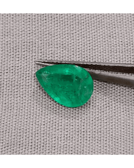 2.01ct Vivid Green Zambian Emerald, Natural Earth Mined Gemstone - SMSGEMS 