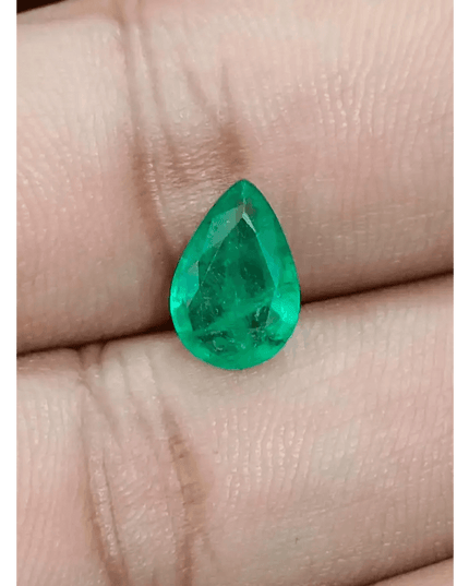 2.01ct Vivid Green Zambian Emerald, Natural Earth Mined Gemstone - SMSGEMS 