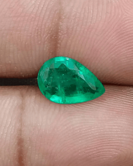 2.01ct Vivid Green Zambian Emerald, Natural Earth Mined Gemstone - SMSGEMS 