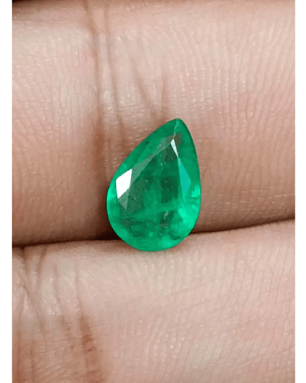 2.01ct Vivid Green Zambian Emerald, Natural Earth Mined Gemstone - SMSGEMS 