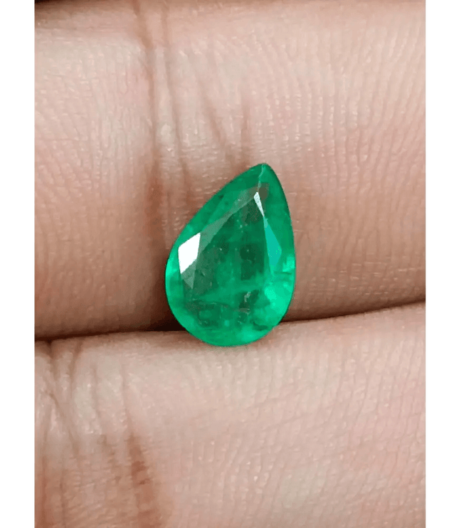 2.01ct Vivid Green Zambian Emerald, Natural Earth Mined Gemstone - SMSGEMS 