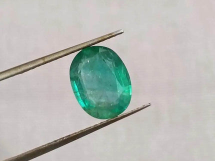 2.05ct Medium Deep Zambian Emerald , Natural Earth Mined Gemstone - SMSGEMS 