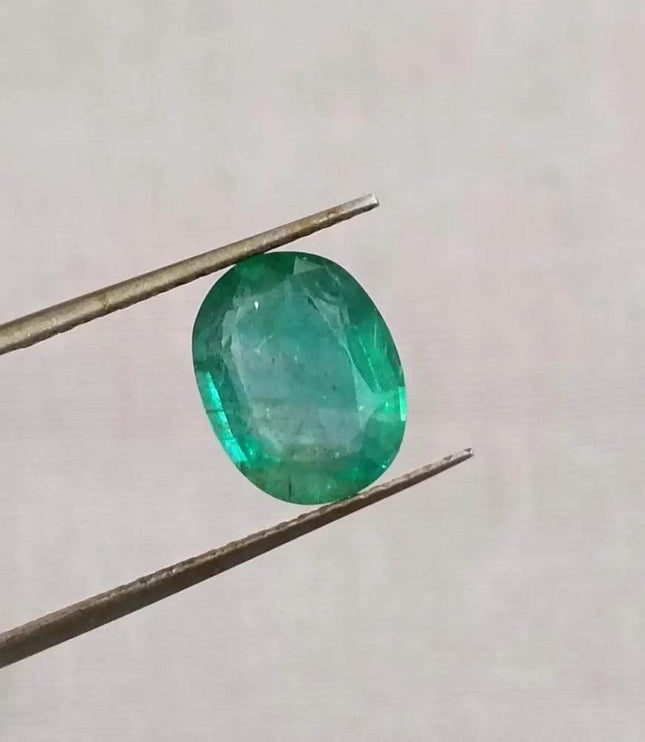 2.05ct Medium Deep Zambian Emerald , Natural Earth Mined Gemstone - SMSGEMS 