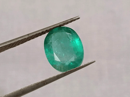 2.05ct Medium Deep Zambian Emerald , Natural Earth Mined Gemstone - SMSGEMS 