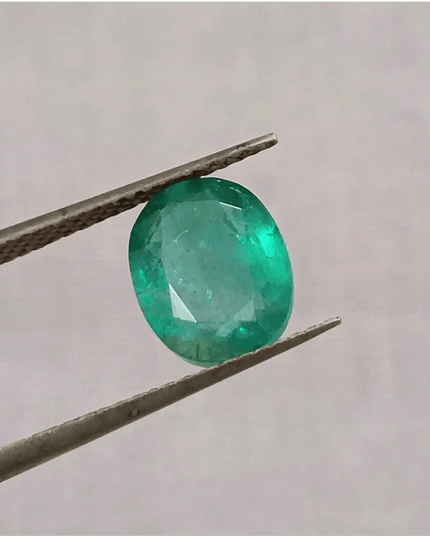 2.05ct Medium Deep Zambian Emerald , Natural Earth Mined Gemstone - SMSGEMS 
