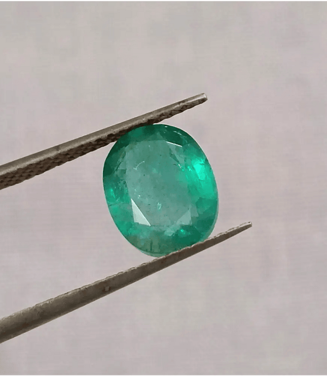 2.05ct Medium Deep Zambian Emerald , Natural Earth Mined Gemstone - SMSGEMS 
