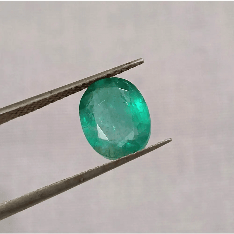 2.05ct Medium Deep Zambian Emerald , Natural Earth Mined Gemstone - SMSGEMS 