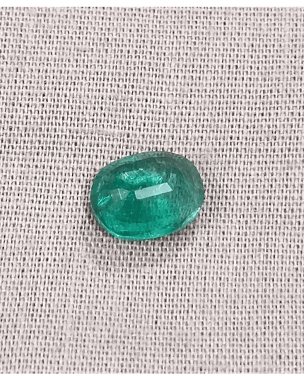 2.05ct Medium Deep Zambian Emerald , Natural Earth Mined Gemstone - SMSGEMS 