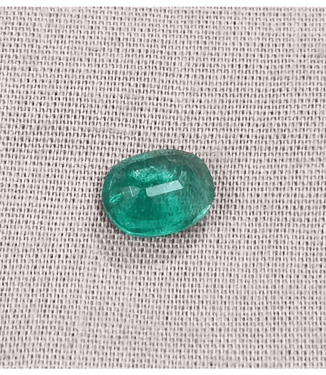 2.05ct Medium Deep Zambian Emerald , Natural Earth Mined Gemstone - SMSGEMS 