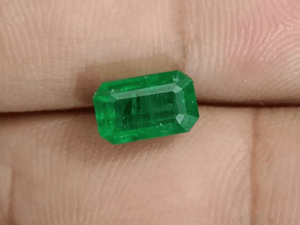2.07ct Vivid Deep Golden Green Panjshir Emerald , 100% Natural Gem - SMSGEMS 