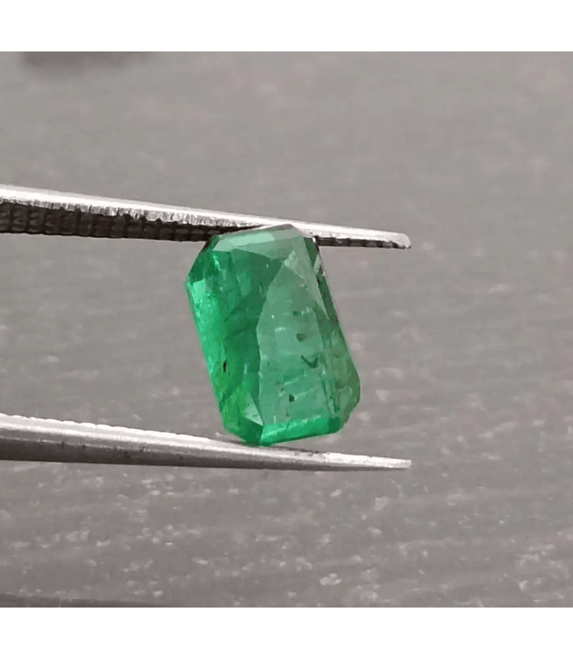 2.07ct Vivid Deep Golden Green Panjshir Emerald , 100% Natural Gem - SMSGEMS 