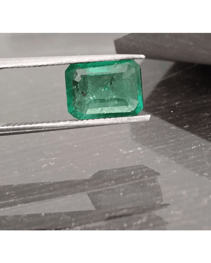 2.10ct Golden Green Swat Emerald, 100% Natural Gemstone - SMSGEMS 