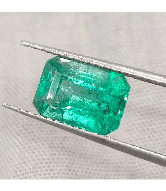 2.18ct Zambian Emerald Certified By GSI, Natural Gemstone - SMSGEMS 