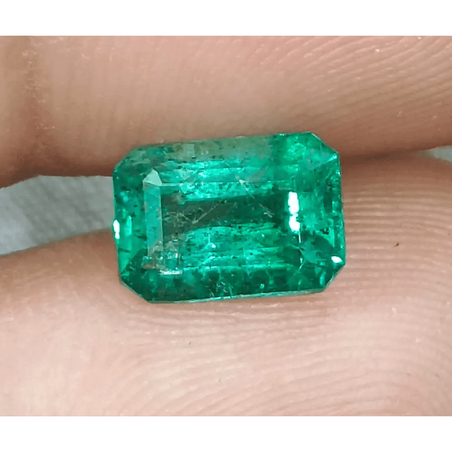 2.18ct Zambian Emerald Certified By GSI, Natural Gemstone - SMSGEMS 