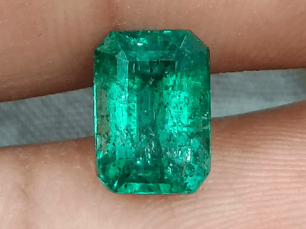 2.18ct Zambian Emerald Certified By GSI, Natural Gemstone - SMSGEMS 