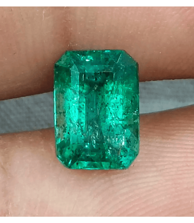 2.18ct Zambian Emerald Certified By GSI, Natural Gemstone - SMSGEMS 