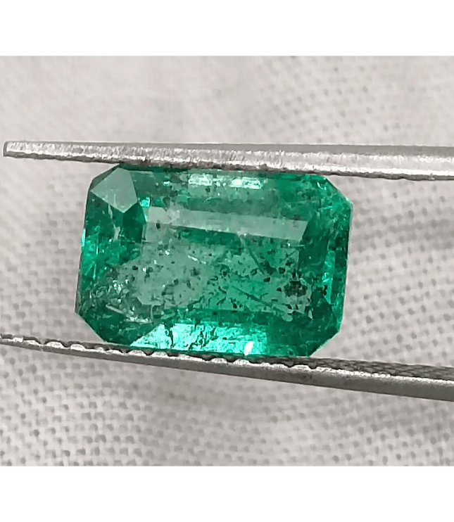 2.18ct Zambian Emerald Certified By GSI, Natural Gemstone - SMSGEMS 