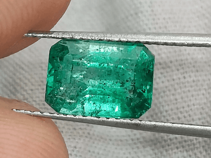 2.18ct Zambian Emerald Certified By GSI, Natural Gemstone - SMSGEMS 