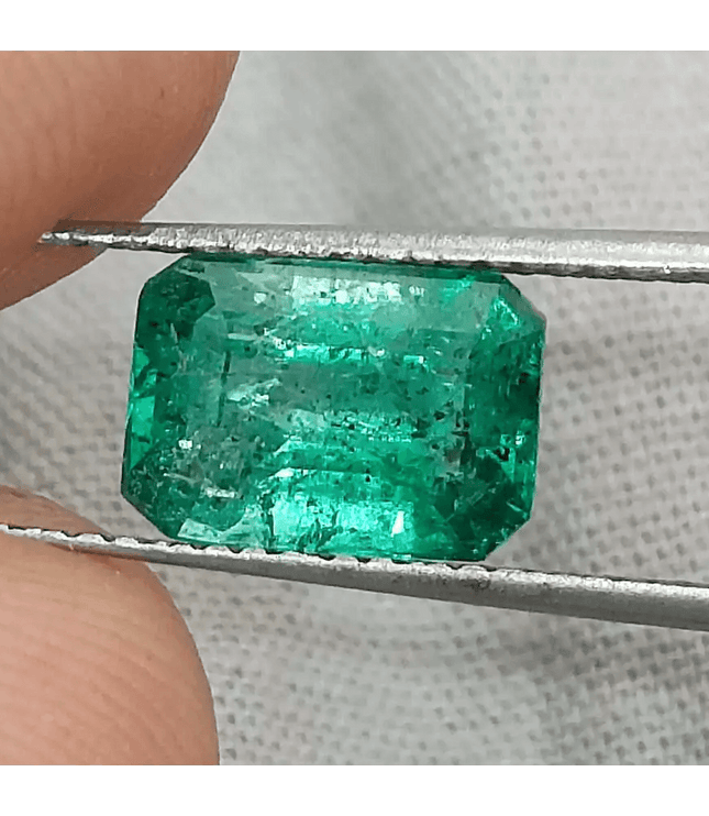 2.18ct Zambian Emerald Certified By GSI, Natural Gemstone - SMSGEMS 