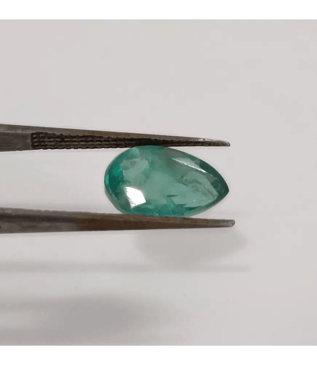 2.20ct Bluish Golden Green Zambian Emerald , Natural Earth Mined Gemstone - SMSGEMS 