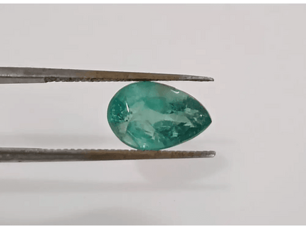 2.20ct Bluish Golden Green Zambian Emerald , Natural Earth Mined Gemstone - SMSGEMS 