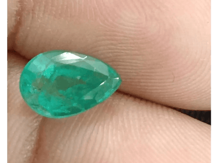 2.20ct Bluish Golden Green Zambian Emerald , Natural Earth Mined Gemstone - SMSGEMS 