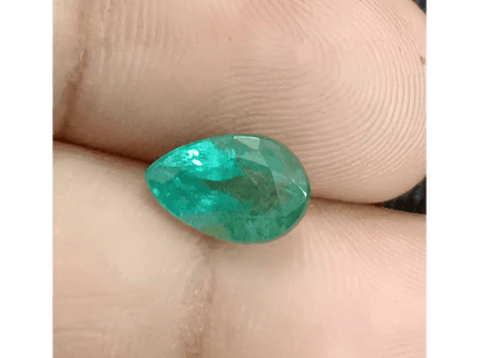 2.20ct Bluish Golden Green Zambian Emerald , Natural Earth Mined Gemstone - SMSGEMS 