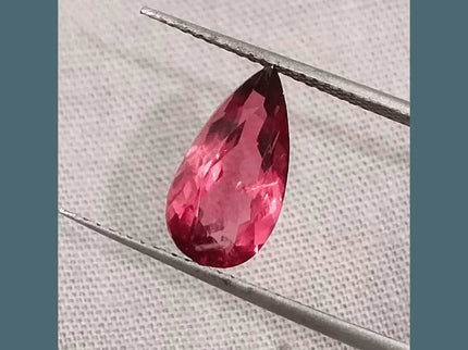 2.21ct Rubellite Tourmaline Pear Cut Pakistan certified by GSI - SMSGEMS 