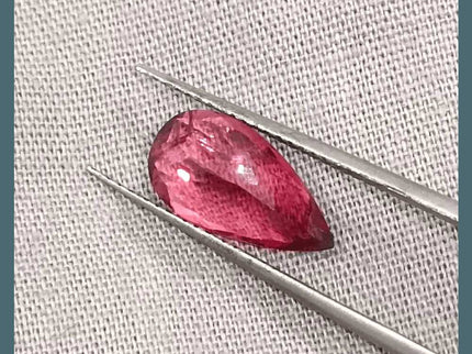 2.21ct Rubellite Tourmaline Pear Cut Pakistan certified by GSI - SMSGEMS 