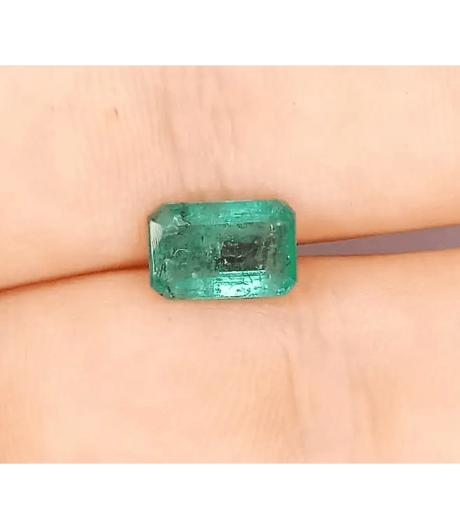 2.25ct Zambian Emerald , 100% Natural Gem - SMSGEMS 
