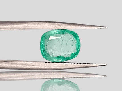 2.25ct Neon Green Cushion Cut Ethiopian Emerald, 100% Natural Earth Mined Gemstone - SMSGEMS 