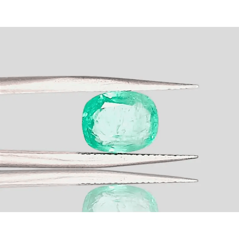 2.25ct Neon Green Cushion Cut Ethiopian Emerald, 100% Natural Earth Mined Gemstone - SMSGEMS 