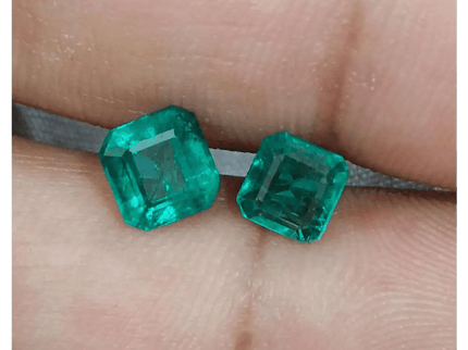2.27ct/ 2 pcs Quality Zambian Emeralds , 100% Natural Earth Mined Gemstones. - SMSGEMS 