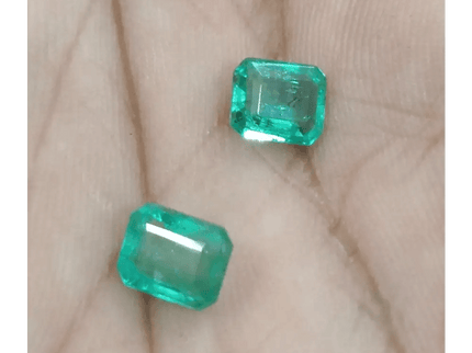 2.28ct/ 2 pcs Zambian Emeralds , 100% Natural Earth Mined Gemstones. - SMSGEMS 