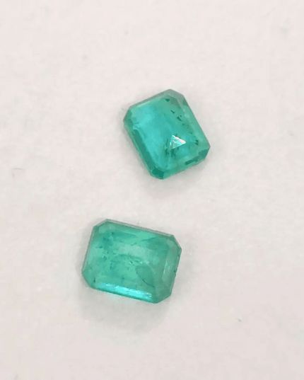 2.28ct/ 2 pcs Zambian Emeralds , 100% Natural Earth Mined Gemstones. - SMSGEMS 