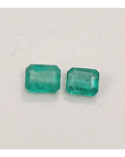 2.28ct/ 2 pcs Zambian Emeralds , 100% Natural Earth Mined Gemstones. - SMSGEMS 