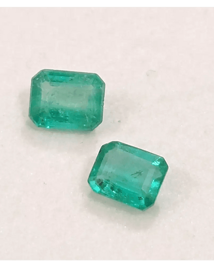 2.28ct/ 2 pcs Zambian Emeralds , 100% Natural Earth Mined Gemstones. - SMSGEMS 