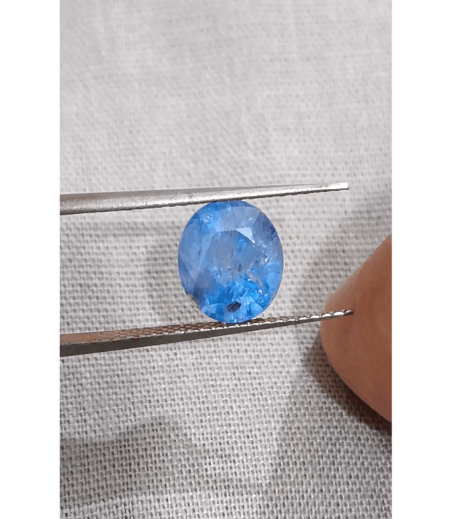 2.34ct Blue Ceylon Sapphire , 100% Natural Untreated Gemstone - SMSGEMS 