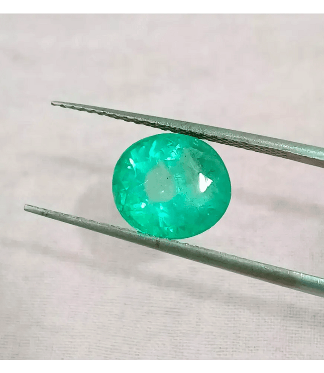 2.34ct Vivid Green Colombian Emerald, 100% Natural Gemstone - SMSGEMS 