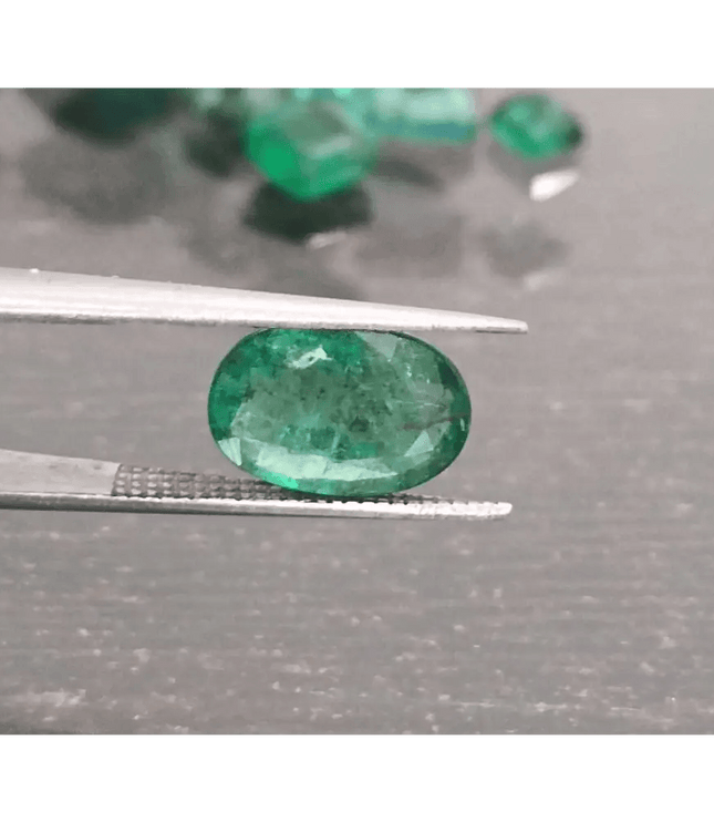 2.34ct Vivid Deep Green Zambian Emerald, 100% Natural Gem - SMSGEMS 