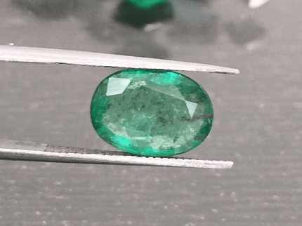 2.34ct Vivid Deep Green Zambian Emerald, 100% Natural Gem - SMSGEMS 