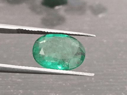 2.34ct Vivid Deep Green Zambian Emerald, 100% Natural Gem - SMSGEMS 