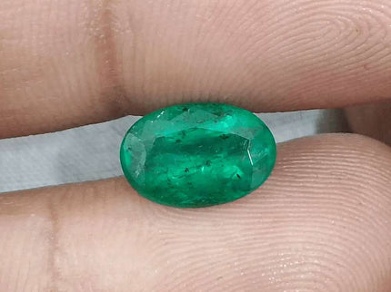 2.40ct Vivid Deep Green Swat Emerald, Natural Gemstone - SMSGEMS 